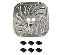 HOOLRZI Alfombrillas de metal antiadherentes para freidoras de aire multifuncionales, bandeja de metal, placa de parrilla