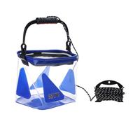 HOOLRZI Bolsa de almacenamiento para pesca, contenedor de agua, portátil, plegable, para viajes, camping, senderismo, pesca, jardinería, Blue, 20 cm