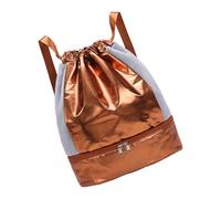 HOOLRZI Bolsa deportiva de gimnasio con cordón de separación en seco y húmedo, resistente al agua, para mujeres y hombres, mochilas con cordón, champán, Mass Beauty