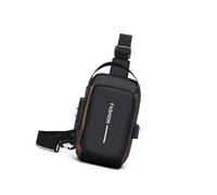 HOOLRZI Bolso bandolera ergonómico para hombre con cremallera invisible, compartimentos organizativos, accesorio de ciudad, bolsa pequeña para motocicleta, bolsa con cremallera invisible, elegante