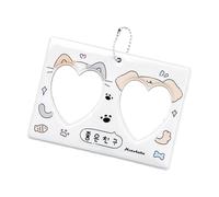 HOOLRZI Bonito llavero con colgante para tarjetas de crédito para bancos y oficinas con llavero, llavero popular coreano para tarjetas fotográficas, Gatos y perros, Talla única, Mass Beauty
