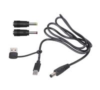 HOOLRZI Cable De Entrada USB C De Fuente De Alimentación De 12 V a 5 5 X 2 1 Mm con Múltiples Puntas De Adaptador para Electrónica