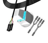 HOOLRZI Cable de extensión de botón de encendido ABS para computadora para un acceso rápido y reducción del desgaste, extensión de alimentación de escritorio