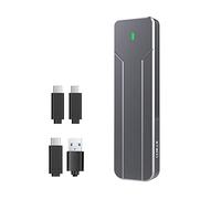 HOOLRZI Carcasa M2 SSD NVME/Portocol USB TypeC - Caja portátil para disco duro M2 NVMe SSD 2280 - Caja de aleación compacta M.2 Ssd caja de almacenamiento de metal M.2 SSD M.2 SSD - M2 SSD