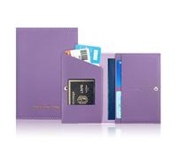 HOOLRZI Cartera Titular de crédito bancario Tarjeta Pasaporte Monedero de Negocios Estuche para Tarjetas de Moda Monedero de PU Cartera con Hebilla para Mujeres y Hombres