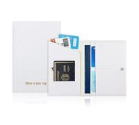 HOOLRZI Cartera Titular de crédito bancario Tarjeta Pasaporte Monedero de Negocios Estuche para Tarjetas de Moda Monedero de PU Cartera con Hebilla para Mujeres y Hombres