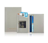 HOOLRZI Cartera Titular de crédito bancario Tarjeta Pasaporte Monedero de Negocios Estuche para Tarjetas de Moda Monedero de PU Cartera con Hebilla para Mujeres y Hombres