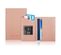 HOOLRZI Cartera Titular de crédito bancario Tarjeta Pasaporte Monedero de Negocios Estuche para Tarjetas de Moda Monedero de PU Cartera con Hebilla para Mujeres y Hombres