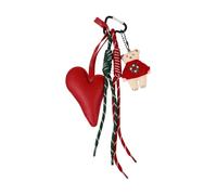 HOOLRZI Colgante de cuerda trenzada, llavero para bolso, bolsos, accesorios, accesorios de coche, accesorios para mujeres y niñas, Corona de Navidad Bea