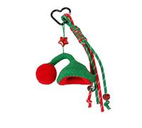 HOOLRZI Colgante de cuerda trenzada, llavero para bolso, bolsos, accesorios, accesorios de coche, accesorios para mujeres y niñas, Sombrero de Navidad