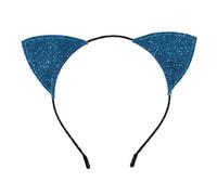 HOOLRZI Diadema con orejas de gato brillante para mujer, diadema percibida para mujeres, fiestas, disfraces, gato centelleado, adición de cabello