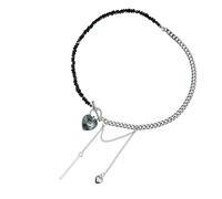 HOOLRZI Elegante collar con colgante de corazón único en forma de corazón, gargantilla para mejorar tu declaración de moda, joyería de cita nocturna