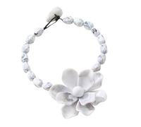 HOOLRZI Elegante collar de cuentas llamativo de resina floral grande gargantilla de longitud ajustable para el cuello para citas