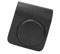 HOOLRZI Elegante funda de piel sintética para cámara de 70 películas, cierre seguro, bolsa de almacenamiento con correa de transporte, Black