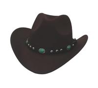 HOOLRZI Elegante sombrero Homburg con banda étnica única, plana, ala ancha, regalos sorpresa, accesorios para fotos de vacaciones, a la moda, a, Talla única