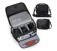 HOOLRZI Estuche Antirrobo para Cámara Cruzada con Compartimentos Acolchados Y Cubierta para Lluvia para Cámaras Digitales Bolsa DSLR De Poliéster