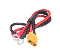 HOOLRZI Flame Retardant XT90 Female O Rings Terminal Cord Double Layer PVC Coating for Solar Powereds Systems Remote Car Model Female to O Terminal Cable
