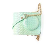 HOOLRZI Funda de piel sintética para cámara Mini12 Instants con correas ajustables para el hombro y bolsillo, Green