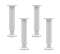 HOOLRZI General Furniture - Patas de acero enrolladas para mesa, ajustables, resistentes, para múltiples tipos de muebles, elevadores de marco de cama