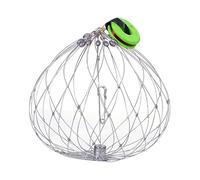 HOOLRZI Jaula pesada de acero inoxidable para cangrejos que se expande automáticamente, ajustable, simétrica, mejora el clip de cebos para capturas eficientes, trampas de pesca multiusos
