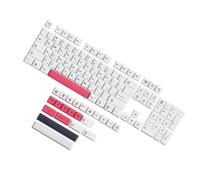 HOOLRZI Juego de 126 teclas japonesas con sublimaciones de tinta, tapas personalizables para mecánicos, japonés, ruso, inglés, blanco