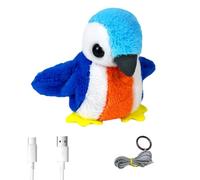 HOOLRZI Juguete eléctrico interactivo recargable de peluche para gatos con sonido de chirping simulador y ala de aleteo para gatos activos