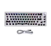 HOOLRZI LK67/KF068 - Kit de teclado mecánico con cable acrílico intercambiable en caliente, interruptores programables Macropad