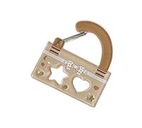 HOOLRZI Llavero acrílico de estilo único de dibujos animados, adorno ligero con diseño hueco transpirable para mujeres y niñas, decoración de bolso escolar, Color té con leche