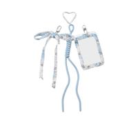 HOOLRZI Llavero con diamantes de imitación brillantes, diseño de cordón tejido para accesorio multiusos, llavero adornado con perlas, Blue