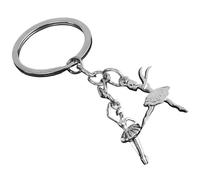 HOOLRZI Llavero con dije de ballet de música artística, llavero de metal resistente para entusiastas de la joyería, llavero para bailarines, B, Talla única