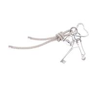 HOOLRZI Llavero con diseño de corazón con diamantes de imitación, para bolso de mano, llavero de corazón, llavero con espejo para teléfono, K4538