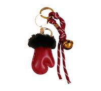 HOOLRZI Llavero de cuerda trenzada, colgante para bolso, accesorios de moda, colgante para decoración de mochila de coche, llavero de cuerda trenzada, granate