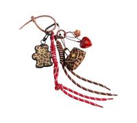 HOOLRZI Llavero de cuerda trenzada para decoración de bolsos, llavero de coche, accesorios de moda, mochila, colgante para bolso, accesorios