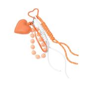 HOOLRZI Llavero de metal ligero decorativo para teléfono, bonito accesorio de moda esencial para el día a día, llavero de piel sintética para mujer, Amarillo