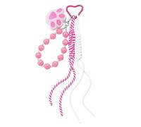 HOOLRZI Llavero de metal ligero decorativo para teléfono, bonito accesorio de moda esencial para el día a día, llavero de piel sintética para mujer, a