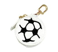 HOOLRZI Llavero de piel sintética de moda con diseño deportivo para trajes casuales, accesorio resistente al agua, accesorio de fútbol y baloncesto, Fútbol 1, Talla única