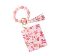 HOOLRZI Llavero moderno de poliuretano con detalles de cuentas para mujer, regalo o uso diario, accesorio hecho a mano con cuentas, b