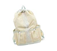 HOOLRZI Mochila impermeable con cordón para deportes, gimnasio, mochila de cuerda para laptop, para mujeres y hombres, mochila de raqueta de tenis, Amarillo, Mass Beauty