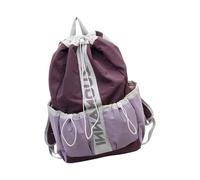 HOOLRZI Mochila impermeable con cordón para deportes, gimnasio, mochila de cuerda para laptop, para mujeres y hombres, mochila de raqueta de tenis, Purple, Mass Beauty