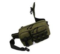 HOOLRZI Multifuncional bolsa de aparejos de pesca bolsa de señuelo al aire libre bolso de hombro riñonera gran capacidad impermeable camping riñoneras, a