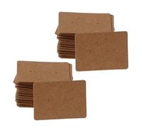 HOOLRZI Papel kraft para regalo, etiquetas de papel en blanco para manualidades, bodas, cumpleaños, rectangulares, 100 unidades, tarjetas de exhibición de joyas, collares