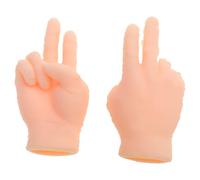 HOOLRZI Paquete de 2 pequeños accesorios de mano pequeña para gatos, accesorios de dedo acariciando gatos, accesorios para fotos, juguete divertido para gatos