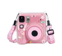 HOOLRZI Protector de cámara transparente para funda de cámara con bolsillo para fotos y soporte sólido personalizable para cinturón de hombro, b
