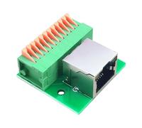 HOOLRZI Puerto de red RJ45 equipado con LED, terminales de montaje en rieles DIN, conectores de bloque para solución de cableado industrial HassleFree PCB, puerto Ethernet montado con terminales de