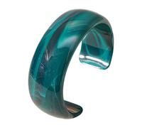 HOOLRZI Pulsera geométrica ancha de acrílico, accesorios exagerados, textura acrílica, adecuada para mujeres, brazalete abierto geométrico, talla única, como se describe