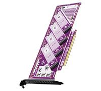 HOOLRZI Tarjeta Adaptadora PCIe 5 0 De 4 Puertos Ancho De Banda De 32GT/s Soporte para Múltiples Plataformas Disipación De Calor Avanzada