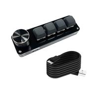 HOOLRZI Teclado macro mecánico de 3 teclas/4 teclas/6 teclas/8 teclas con perilla personalizable, interruptores intercambiables en caliente para jugadores y programadores