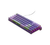 HOOLRZI Teclado mecánico K65 para juegos con cable USB, luz ajustable, enchufe en caliente, teclas de dos colores, teclado para juegos con retroiluminación ajustable