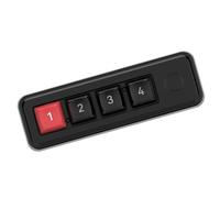HOOLRZI Teclado mecánico pequeño de 4 teclas, teclado programable, conexión doble tipo C con iluminación LED