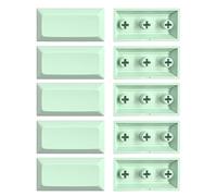 HOOLRZI Teclas en blanco personalizadas de repuesto para teclado mecánico DSA, 10 piezas de 2U de altura